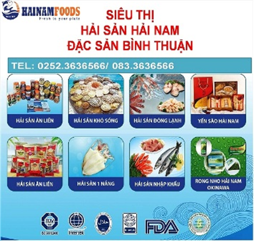 Hải Nam Foods, sản phẩm hải sản Bình Thuận đạt chuẩn chất lượng châu Âu